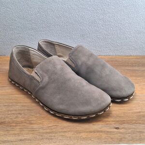 Aintap Barefoot Loafer Mens 43 Tan Nubuck Leather Grounding Shoes Copper Yemeni